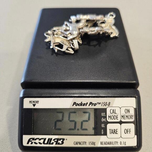 Beautiful Sterling Silver Carol Felley Horse Link Bracelet 7" 6 Horses. Vtg - Picture 6 of 9